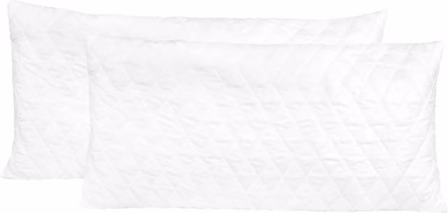 Pack de 2 almohadas de espuma viscoelástica transpirable color blanco de Vidaxl, An/P/Al: 80 x 40 x 14 cm