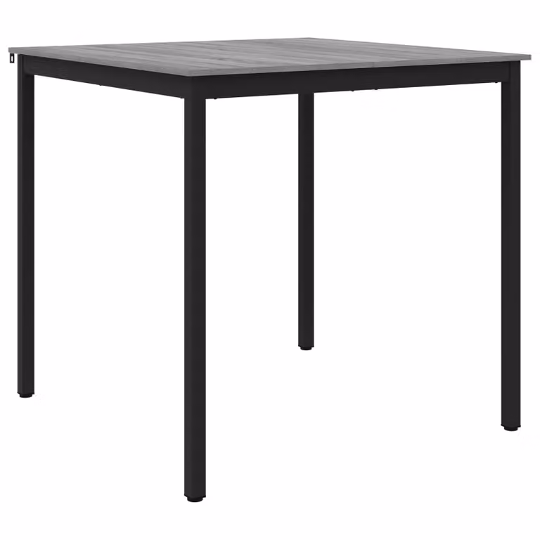 Mesa de barra moderna vidaXL rectangular de madera MDF y metal en gris y negro An/P/Al: 110 x 25,3 x 105 cm