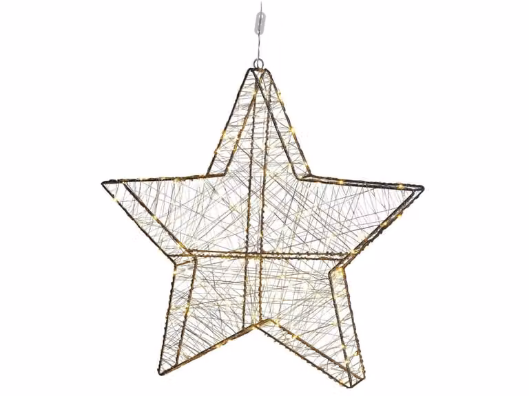 Decoración de pared de estrella moderna Beliani en metal plateado de 58 cm