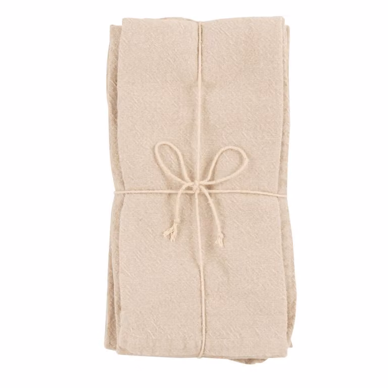 Set de 4 cojines de algodón beige Maison du Monde, 42 x 42 cm