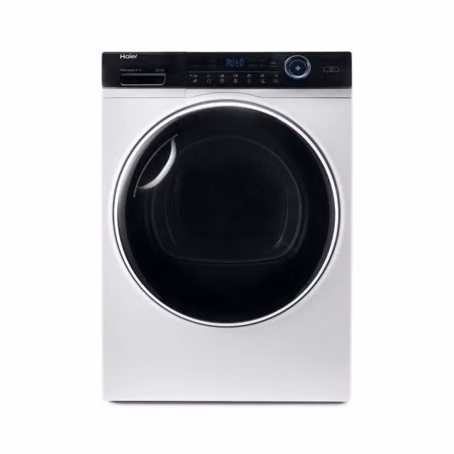 Secadora de bomba de calor Haier I-Pro Series 7 HD90-A2979N-S de 9 kg, color blanco