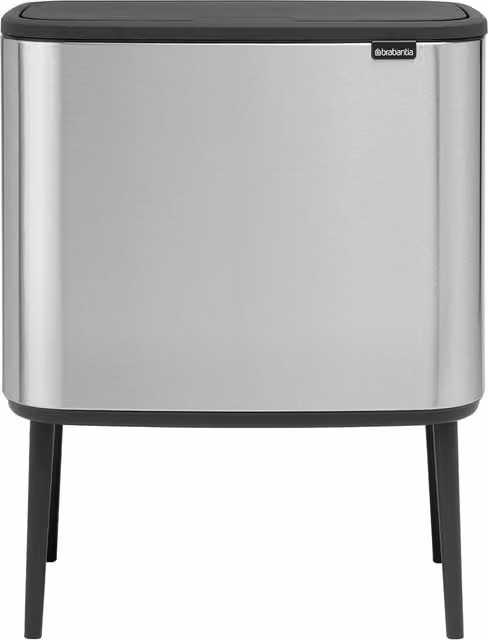 Cubo de basura Brabantia Bo Touch Bin de 36 l en acero inoxidable color plata con sistema soft close y cubo interior extraíble