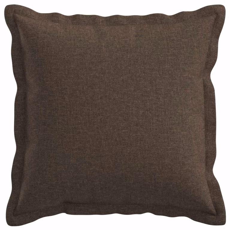 Set de 6 fundas de almohada vidaXL HOUTEN de lino sintético, color topo, 35 x 35 cm