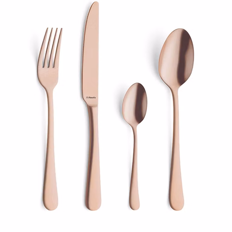 Set de cubertería Amefa de 24 piezas en acero inoxidable con acabado mate color bronce