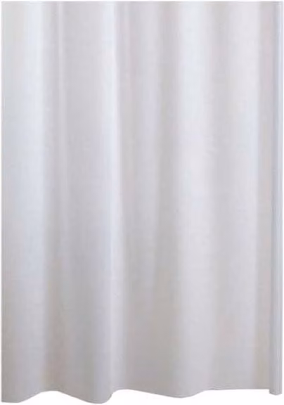 Cortina de ducha Aglaia 05812 de PVC blanca An/P/Al: 240 x 200 cm