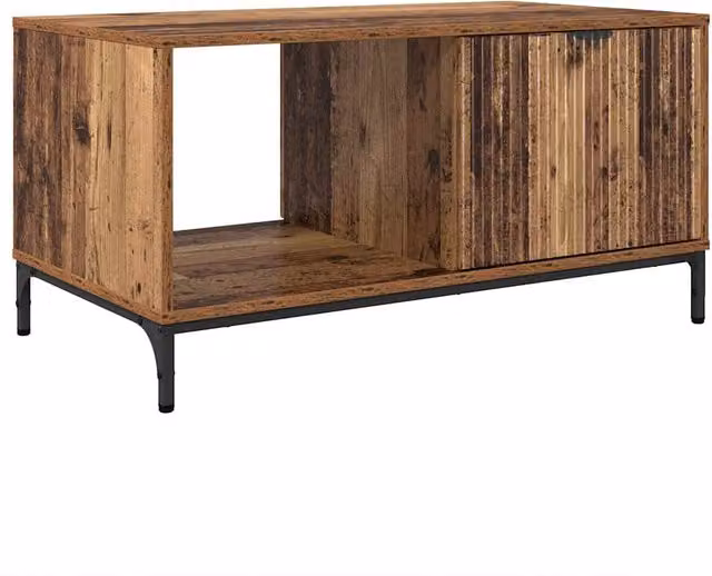Mesa de café rectangular SYFAX en madera de ingeniería color marrón An/P/Al: 90 x 49 x 46 cm
