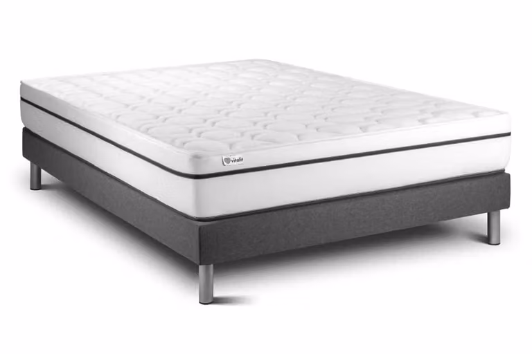 Conjunto Vital Spa de VITALIT con somier y colchón de espuma viscoelástica en color gris, An/P: 150 x 190 cm