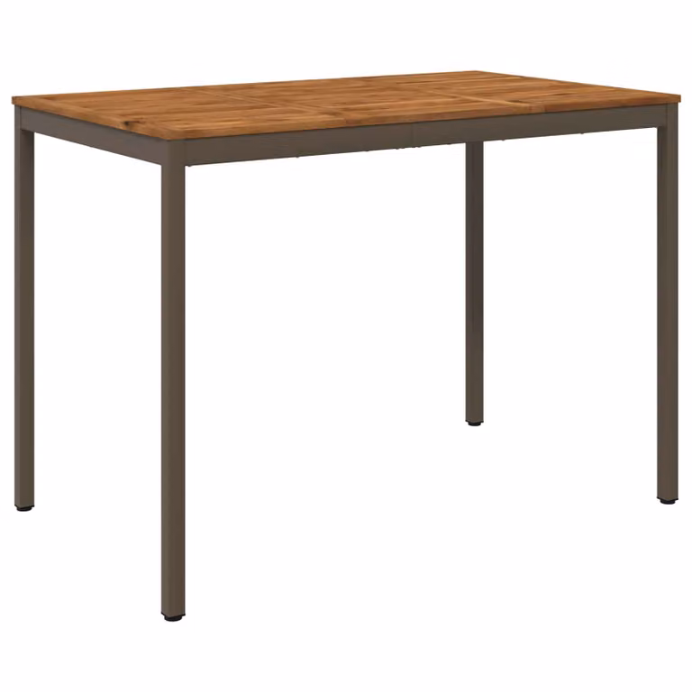 vidaXL Mesa de Bar para Jardín NAARDEN de Madera de Acacia en Color Marrón y Multicolor, An/P/Al: 60 x 88,5 x 105 cm