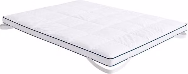 Sobrecolchón topper de microfibra Colchones Aznar blanco An/P/Al: 90 x 190 x 7 cm