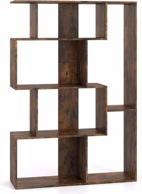 Estantería de 6 cubos con diseño moderno NORTHIX en marrón y multicolor, An/P/Al: 119 x 30 x 80 cm