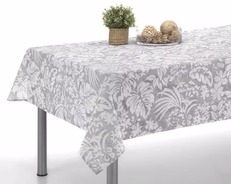 Pack de 2 manteles estampados Donegal Collections en color gris con tacto de tela, An/P: 50 x 140 cm