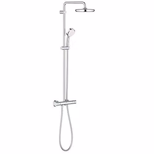 Columna de ducha termostática Grohe Tempesta Cosmopolitan System 210 con alcachofa de lluvia y teleducha, acabado cromado