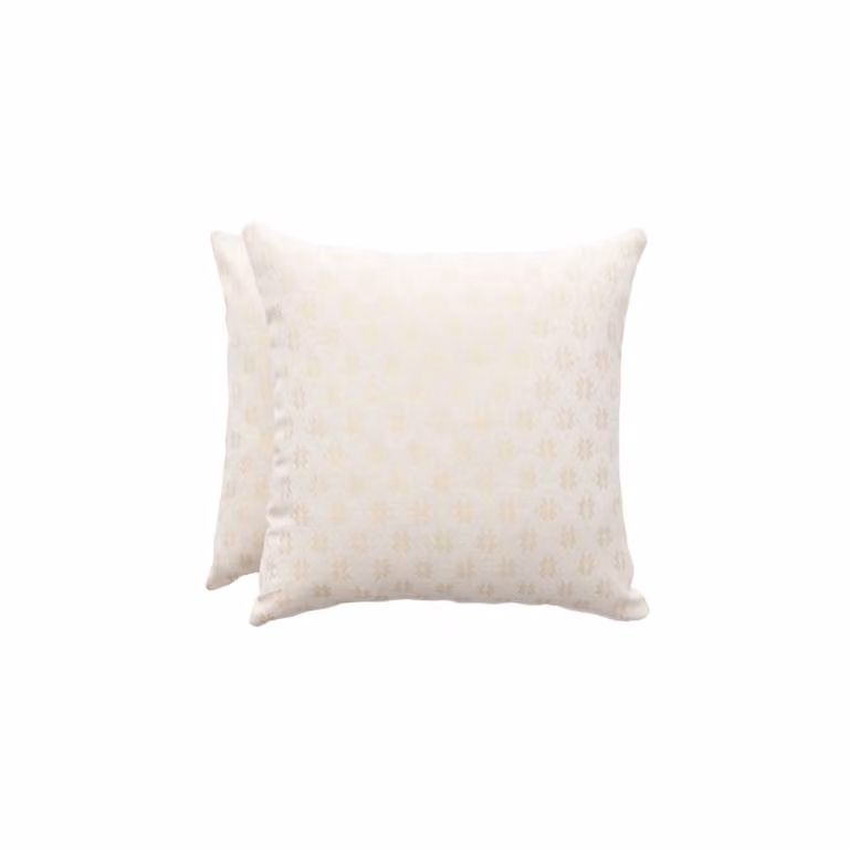 Lote de 2 fundas de cojín navideñas Gamusi de jacquard en algodón y poliéster, color beige, 45 x 45 cm