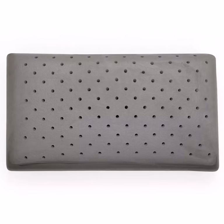 Almohada de viscoelástica con carbono Colchones Aznar, transpirable y de firmeza media, color blanco, 90 cm
