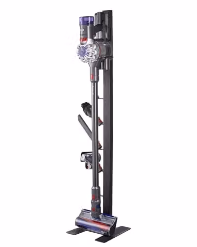 Soporte de metal VEVOR negro para aspiradoras Dyson V6 V7 V8 V10 V11 V15 y modelos DC, con 6 ganchos y base antideslizante, Altura: 127 cm