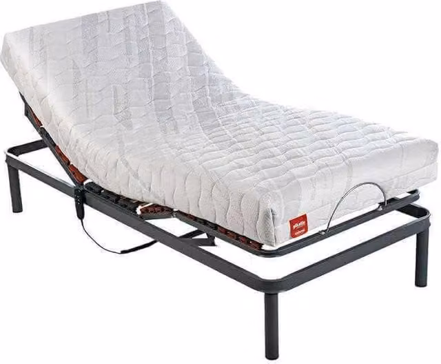 Pack de Cama Eléctrica Pikolin con Colchón Articulado Confortcel Perfilado y Somier de 5 Planos, Gris, An: 105 cm, Al: 190 cm