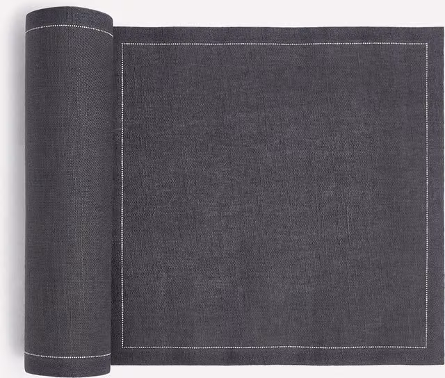 Rollo de 20 servilletas My Drap de lino color gris liso