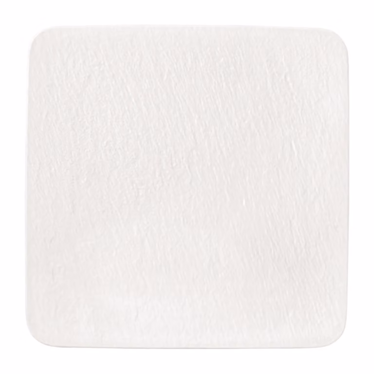 Plato de servir cuadrado Villeroy & Boch Manufacture Rock de porcelana color blanco An/An: 32 x 32 cm