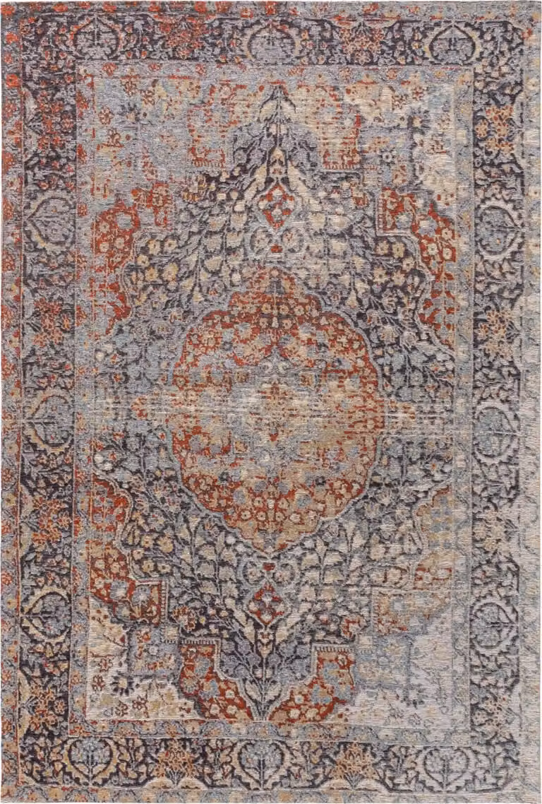 Alfombra de tejido plano Benuta con diseño patchwork en morado y multicolor, An/P: 75 x 165 cm