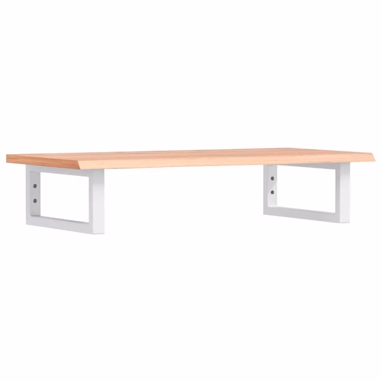 Estante de lavabo Syfax de pared en madera de roble y metal marrón para baño