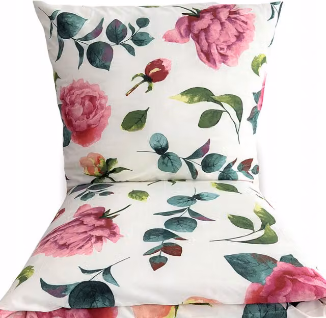 Juego de cama de 3 piezas Doratex con diseño floral multicolor, fabricado en 100% algodón, incluye funda nórdica de 200 x 220 cm y fundas de almohada, certificado Oeko-Tex Standard 100
