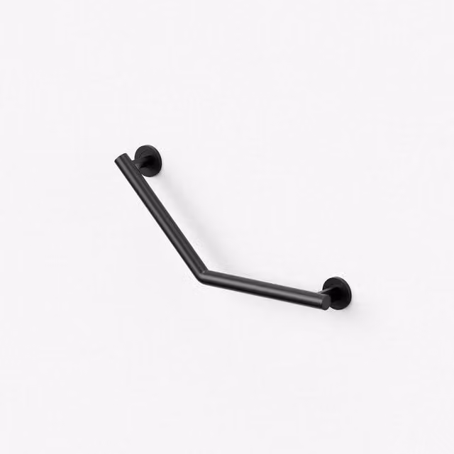 Asa de sujeción angular Manillons Torrent Colección Bold en acero inoxidable color cromo para montaje en pared