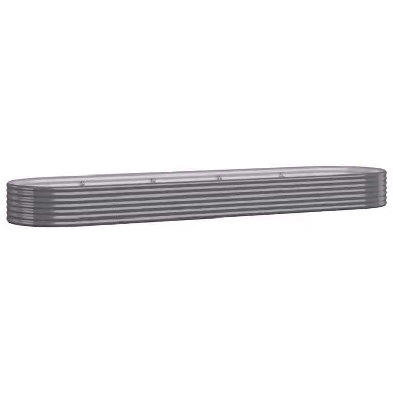 Jardinera arriate Syfax de acero galvanizado gris An/P/Al: 396 x 100 x 36 cm