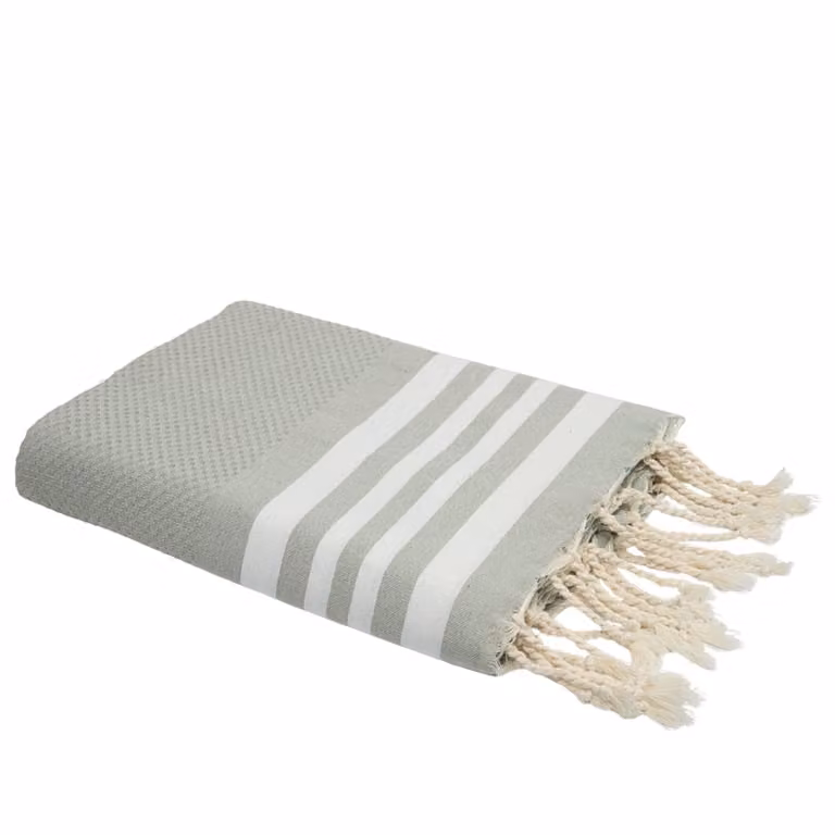 Fouta Febronie de algodón con tejido de nido de abeja en color verde, An/P/Al: 100 x 200 cm