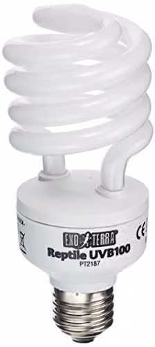Bombilla de bajo consumo Exo Terra Reptile UVB 100 de 25 W en color blanco