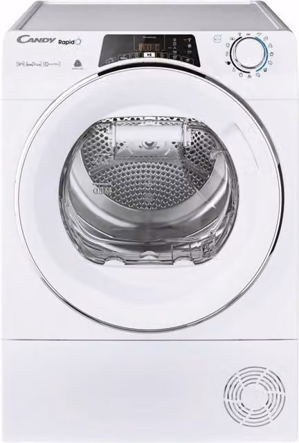 Secadora de condensación Candy Roe H9A3TCEX-S de carga frontal, 9 kg, color blanco, eficiencia A+++ con WiFi y Bluetooth
