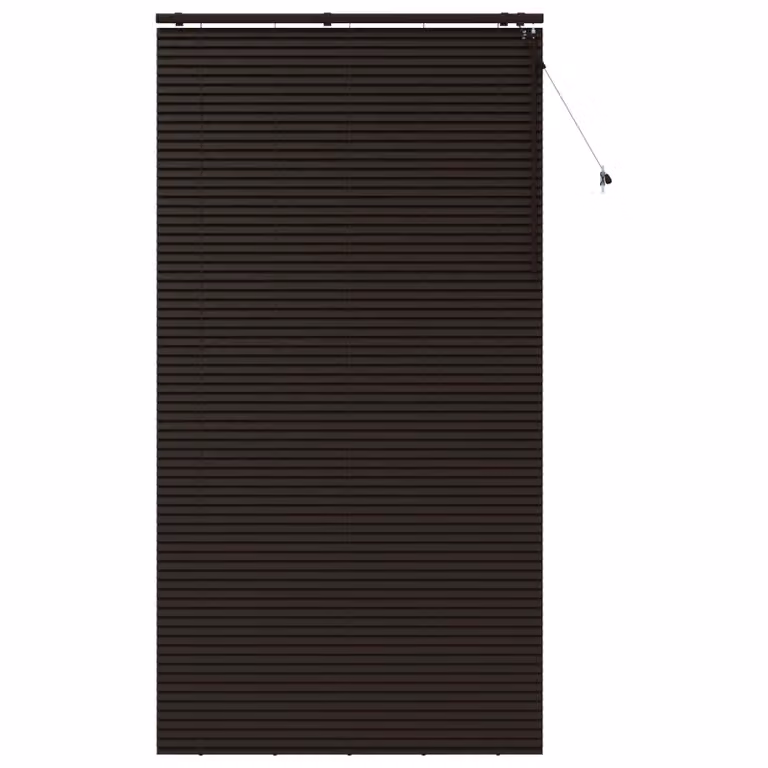 Persiana veneciana de madera vidaXL en marrón oscuro, An/Al: 140 x 250 cm, láminas de 35 mm