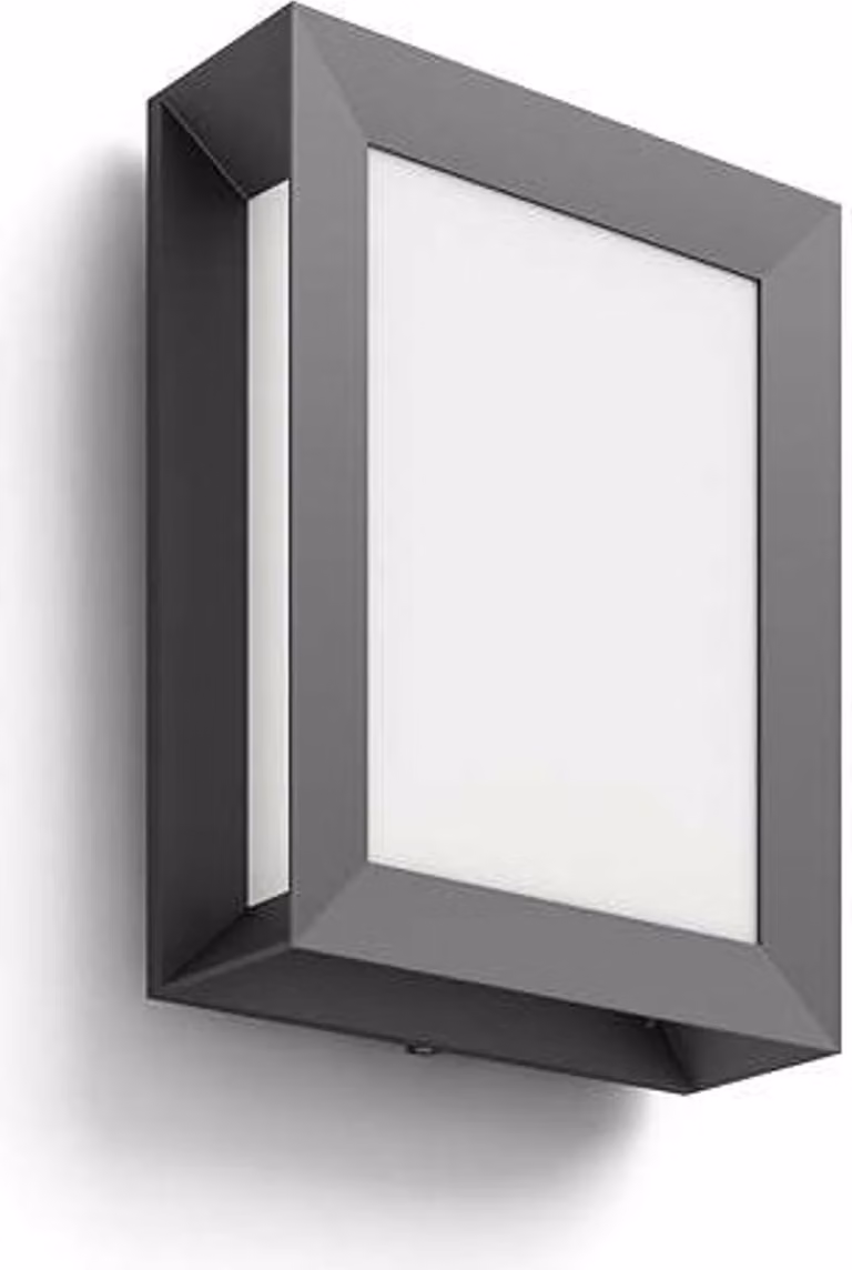 Aplique de pared Philips myGarden Karp LED de 5,5 W para exterior, color gris, metal, IP44, ideal para terraza y jardín