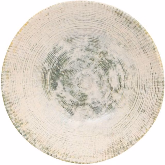 Plato hondo Ariane de cerámica verde de Atmosphera, Diámetro: 21 cm