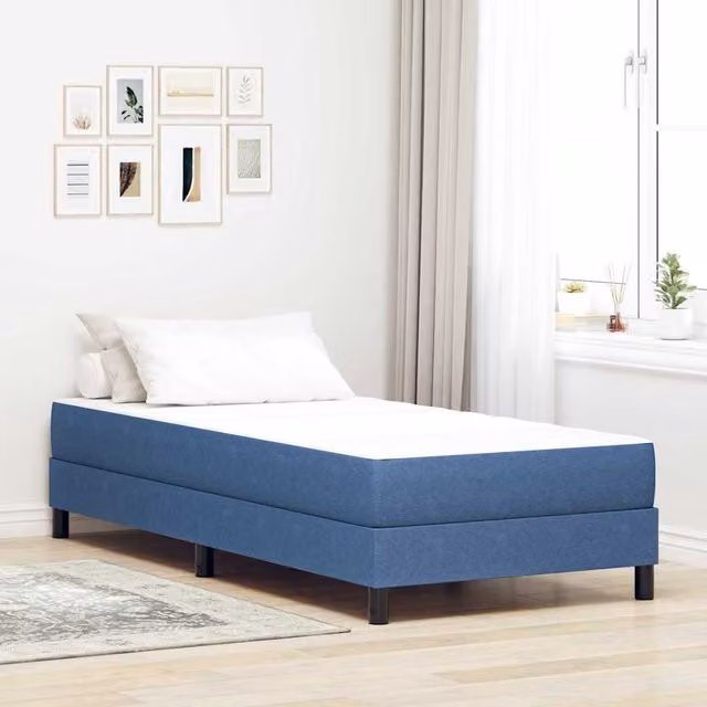 Colchón de muelles ensacados vidaXL en azul y blanco, An/P: 90 x 200 cm