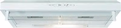 Campana extractora de encastre Bomann DU 623.3 de 60 cm, color blanco, con sistema de recirculación, filtros de carbón activo e iluminación LED