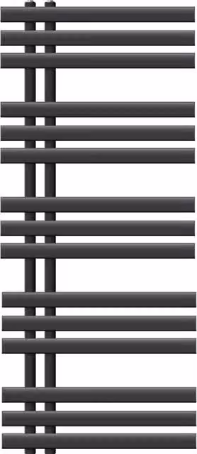 Radiador de baño y secador de toallas Ecd Germany Iron Em Design, color antracita, modelo vertical no eléctrico, An/Al: 50 x 120 cm