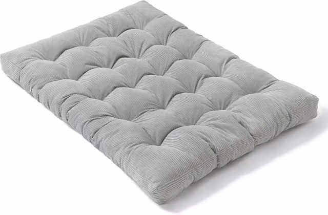 Colchón futón BANANAIR de pana en color gris para adultos, An/P: 160 x 200 cm