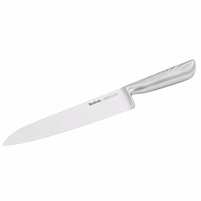 Cuchillo de chef Tefal Chef Precision de acero inoxidable color plata, 20 cm