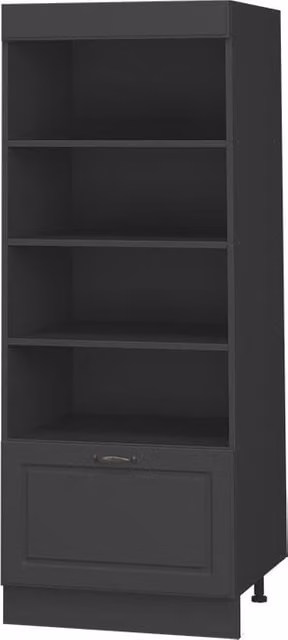 Estantería de cocina Vicco Fame-Line en color antracita y oro con estilo Landhaus, An: 60 cm, Al: 153,6 cm, P: 58,1 cm