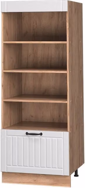 Vicco estantería de cocina Fame-Line estilo casa de campo en blanco y roble dorado, An/P/Al: 60 x 49,2 x 153,6 cm