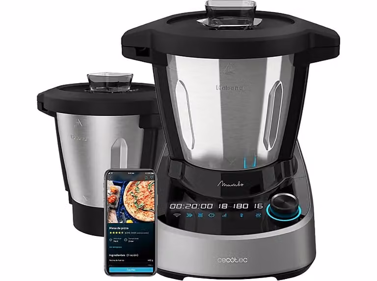 Robot de cocina multifunción Cecotec Mambo 11090 Habana de 3,3 l con 1600 W, pantalla digital y control por app en color negro