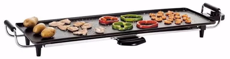 Plancha teppanyaki eléctrica Domoclip DOM182 color negro An/P: 70 x 23 cm