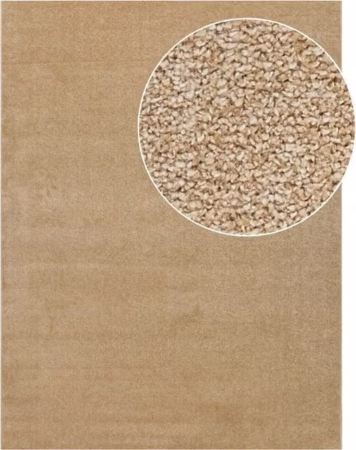 Alfombra Portivo color oro de forma rectangular, An/P: 140 x 200 cm