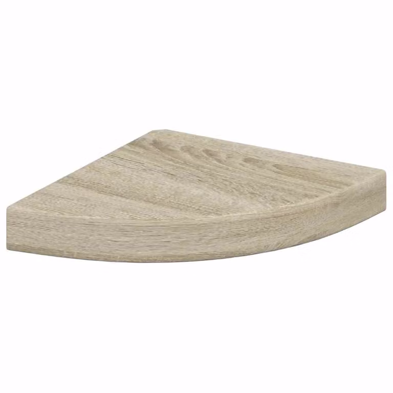 Estante flotante de esquina vidaxl color roble en MDF, An/P/Al: 25 x 25 x 3,8 cm