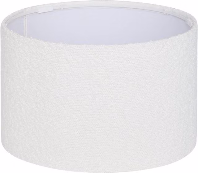 Pantalla de lámpara Beline de Atmosphera, diseño redondo moderno en color blanco, Diámetro: 30 cm