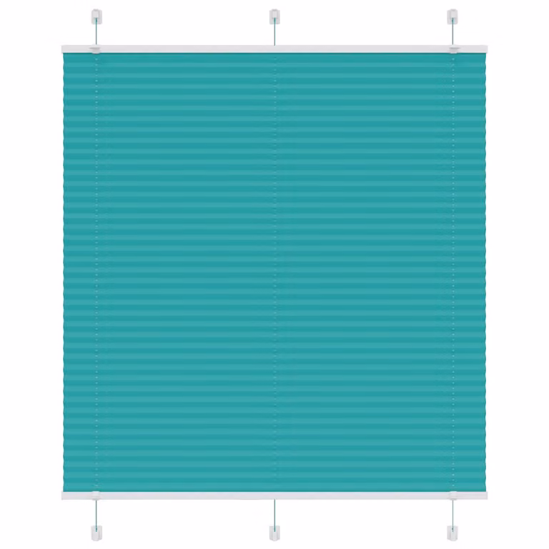 Estor plisado semi transparente vidaXL color verde petróleo de poliéster An: 119,4 cm, Al: 150 cm