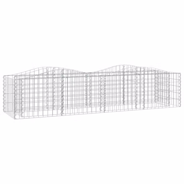 Arriate de gaviones Syfax en forma de arco de acero galvanizado color gris, An/P/Al: 200 x 50 x 50 cm