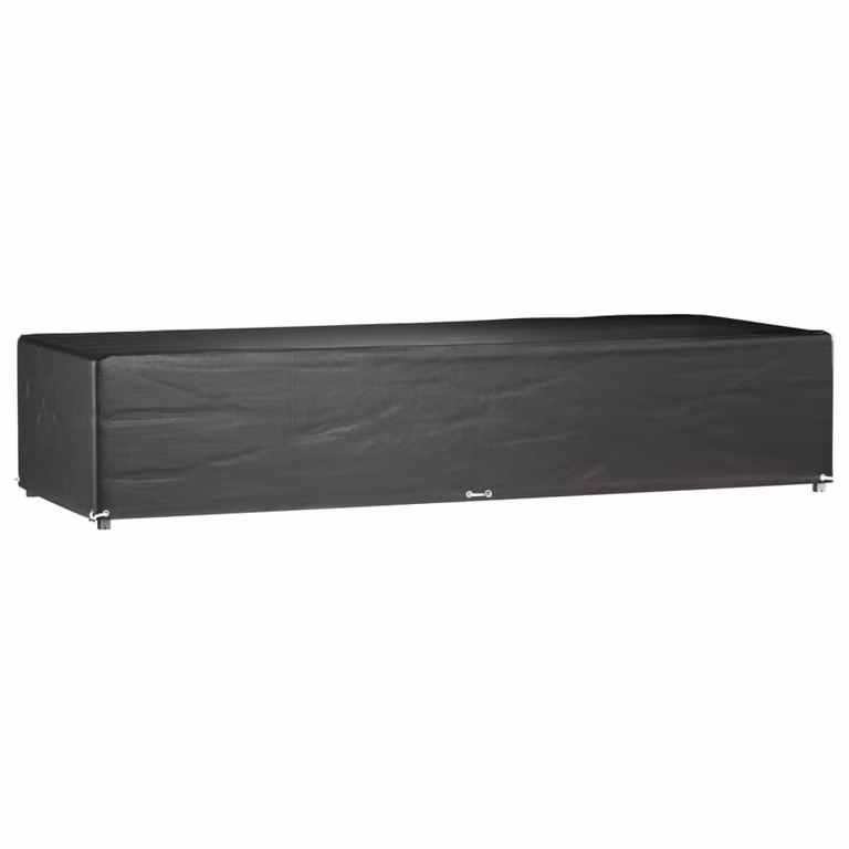 Pack de 2 fundas impermeables para tumbonas vidaXL en color negro, poliester, An/P/Al: 205 x 75 x 40 cm
