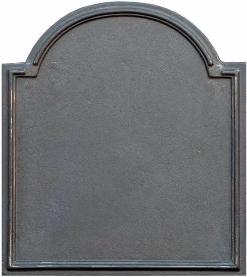 Chapa de hierro fundido decorativa LUNAWAY para chimenea, color negro mate, An/Al: 40 x 46 cm
