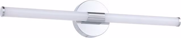 Aplique de pared Eglo Ramola LED de 11W en cromo y blanco para baño o dormitorio, IP44, Largo: 60 cm